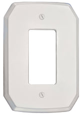 Atron 1037R Wallplate, 1-Gang, Wood, White